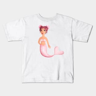 Pink Glitter Mermay Mermaid Kids T-Shirt